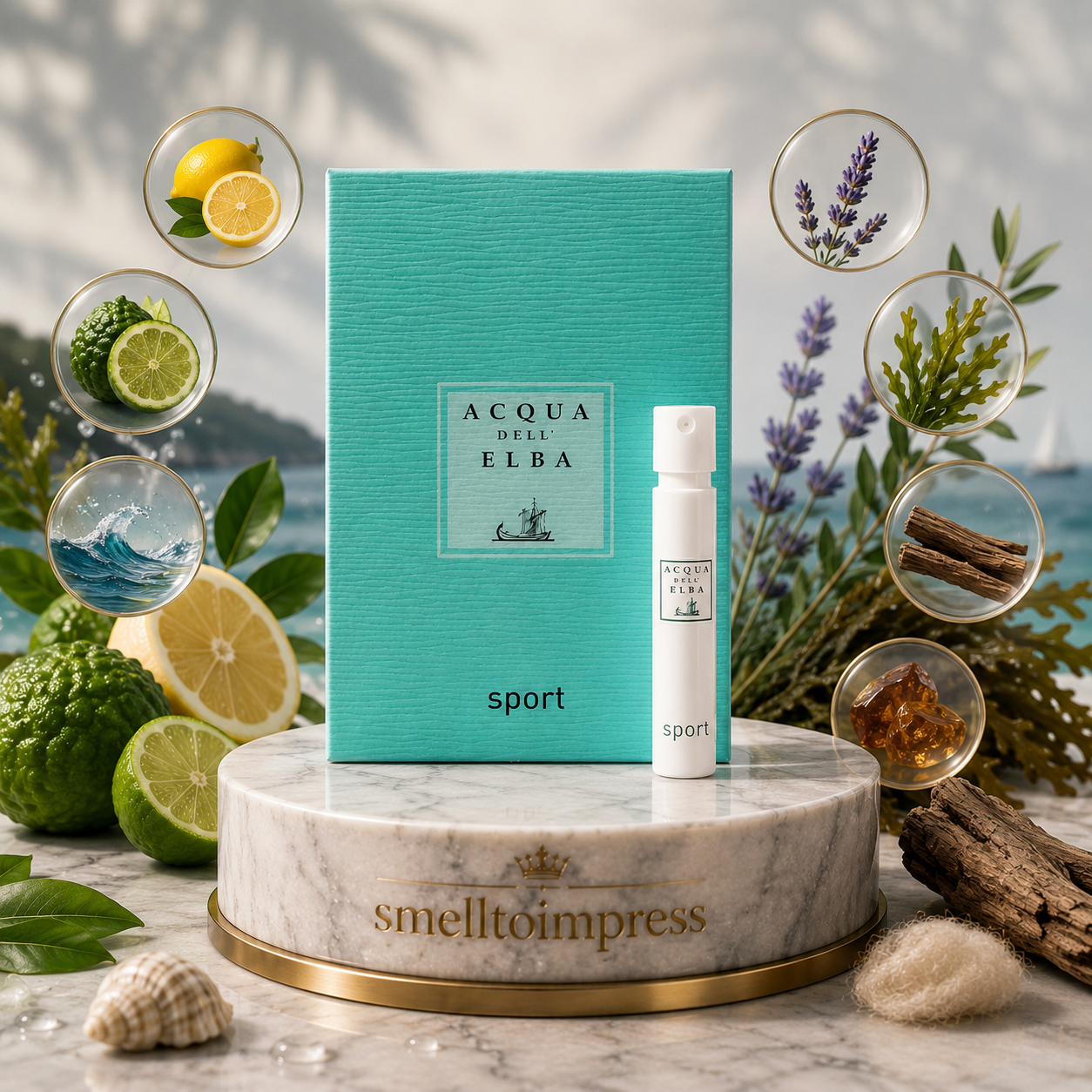 image of Acqua Dell' Elba Sport official perfume samples 1.2ml 0.04 fl. oz
