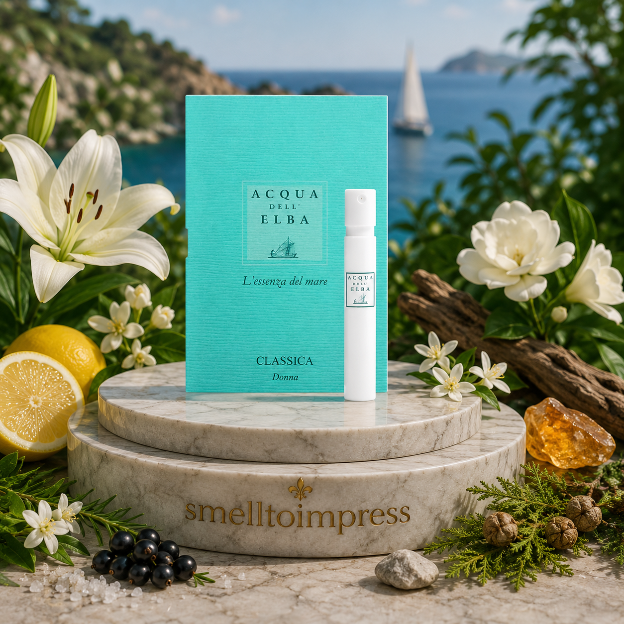 image of Acqua dell' Elba Classica Donna official perfume samples 1.2ml 0.04 fl. oz