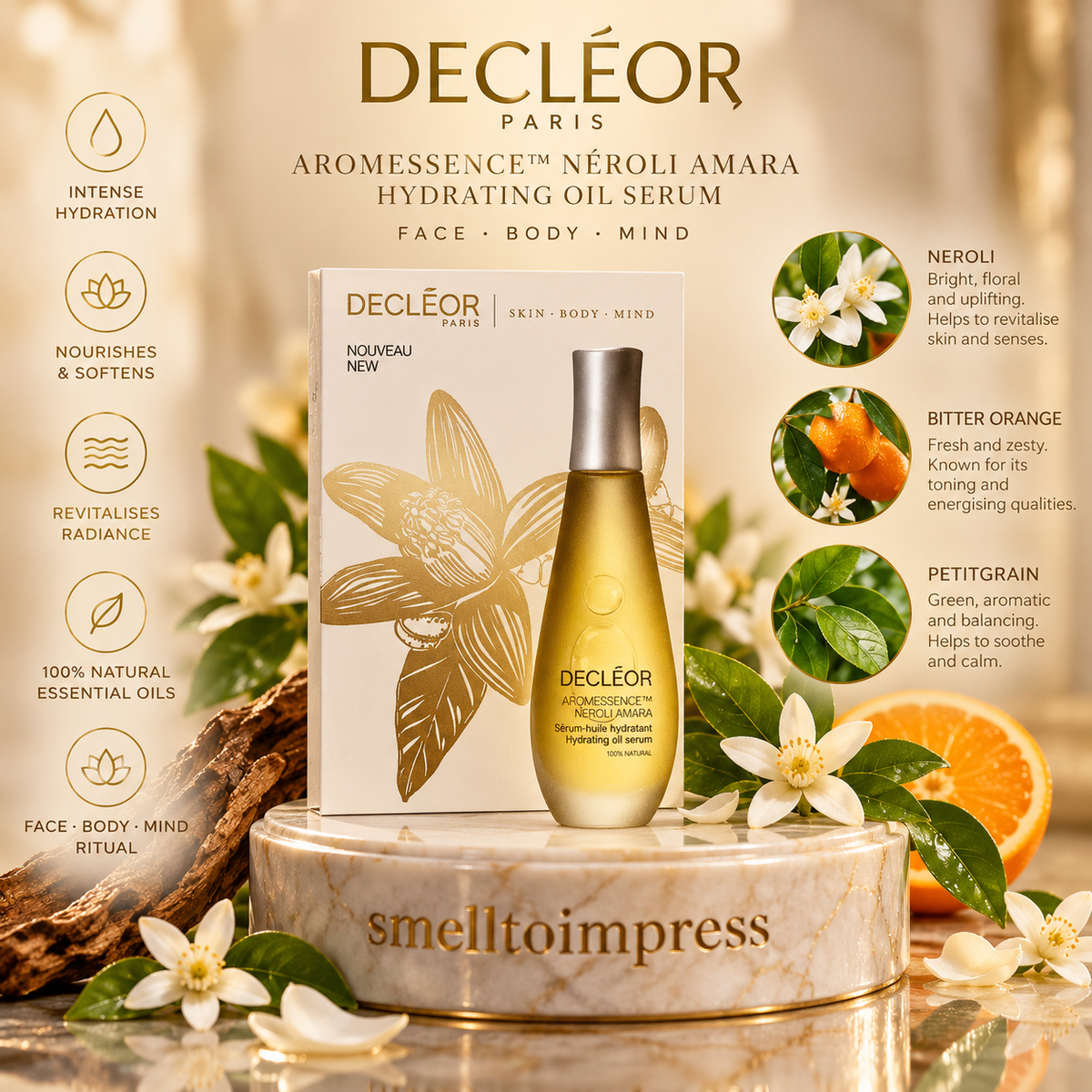 image of Decléor Aromessence Néroli Amara Hydrating Oil Serum1ml sample