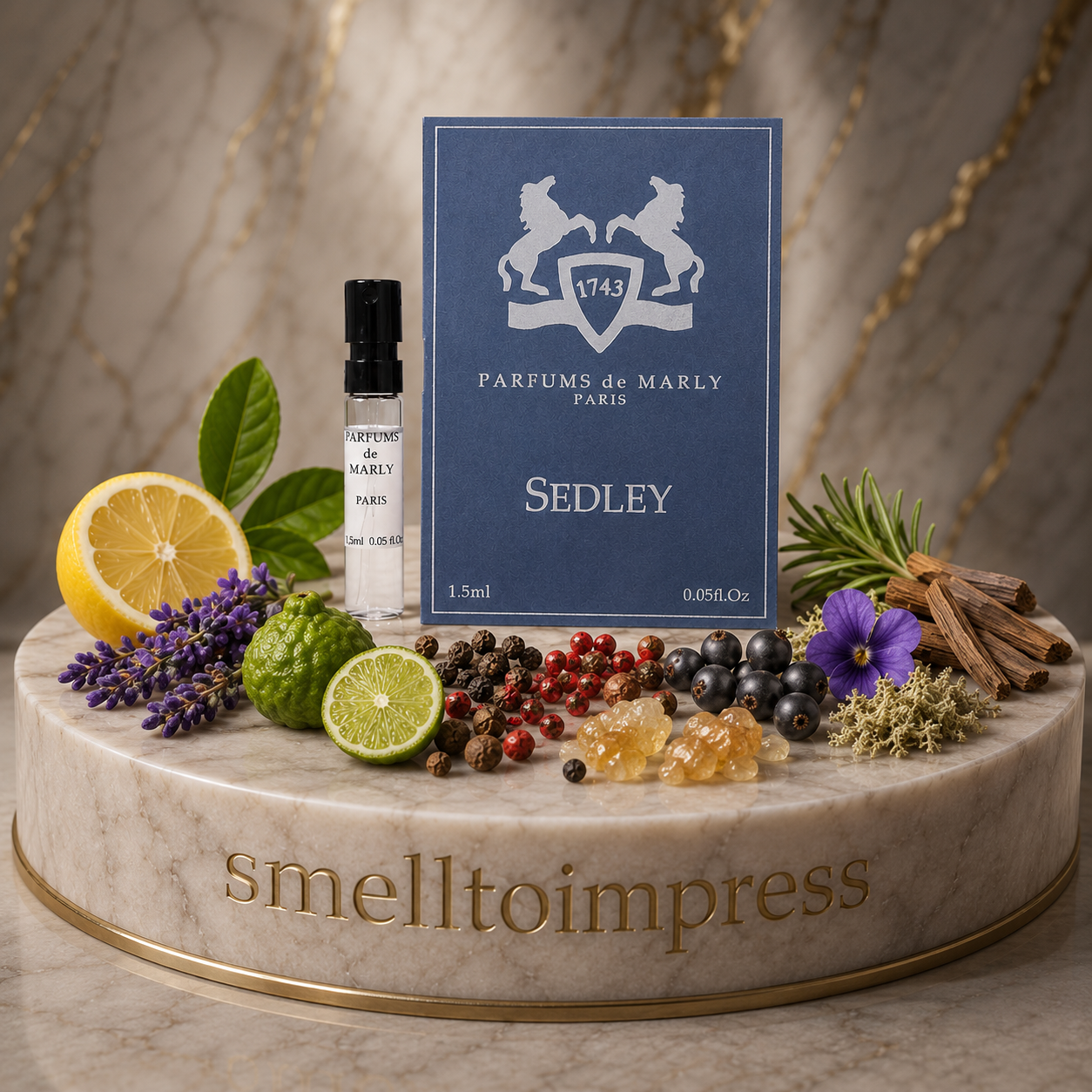 Parfums de Marly Sedley 1.5ml 0.05 oz. official perfume sample fragrance tester