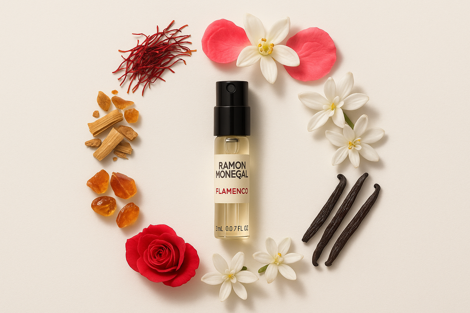 Ramon Monegal Flamenco official perfume sample 2ml 0.06 fl.o.z. perfume tester